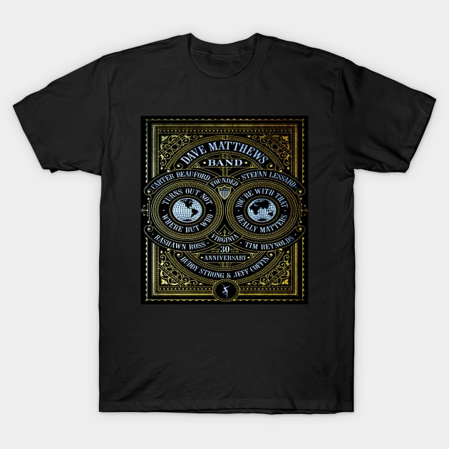 Dave Matthews 30th Anniversary Fanart T-Shirt by ROJOLELE